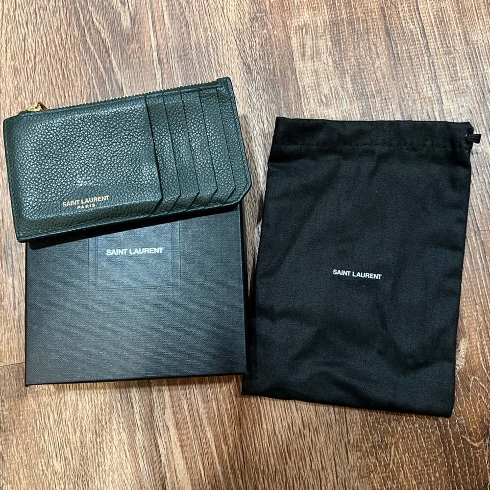 Saint Laurent Zip Leather Wallet
